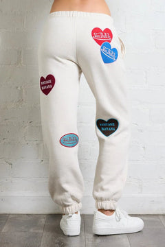 Von Dutch Heart Patches Jogger - Lush Lemon - Women&