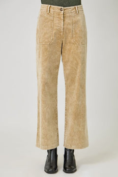 Washed Corduroy Trousers - Lush Lemon - Women&