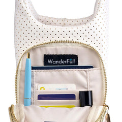 White Coated Perforated Neoprene HydroBag® W/Pink/Green Stripe - Lush Lemon - Women&