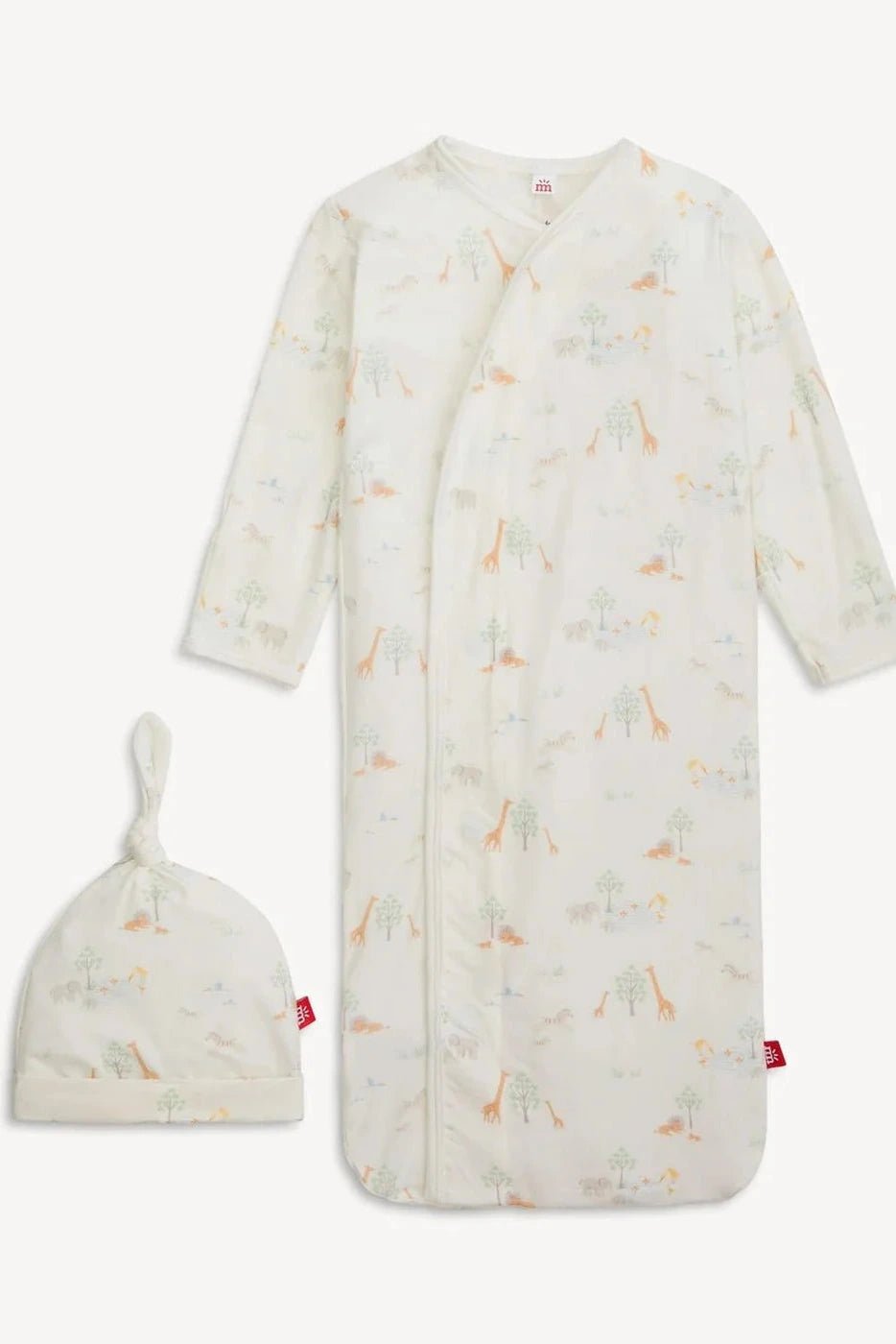 White Serene Safari Magnetic Gown & Hat Set - Lush Lemon - Children's Clothing - Magnetic Me - 840318764009