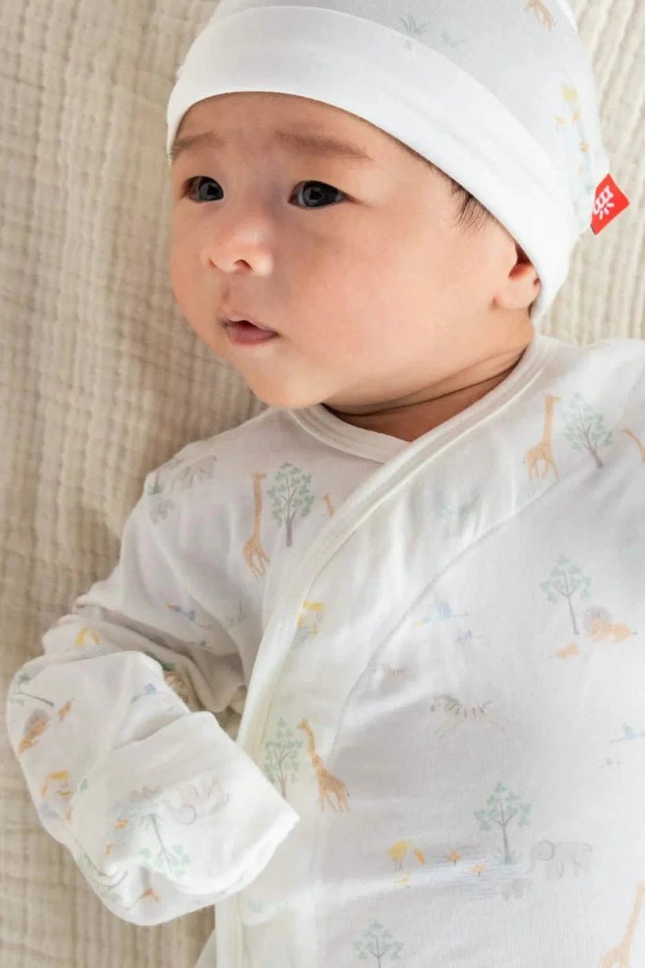 White Serene Safari Magnetic Gown & Hat Set - Lush Lemon - Children's Clothing - Magnetic Me - 840318764009
