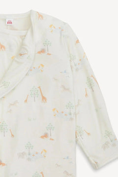 White Serene Safari Magnetic Gown &amp; Hat Set - Lush Lemon - Children&