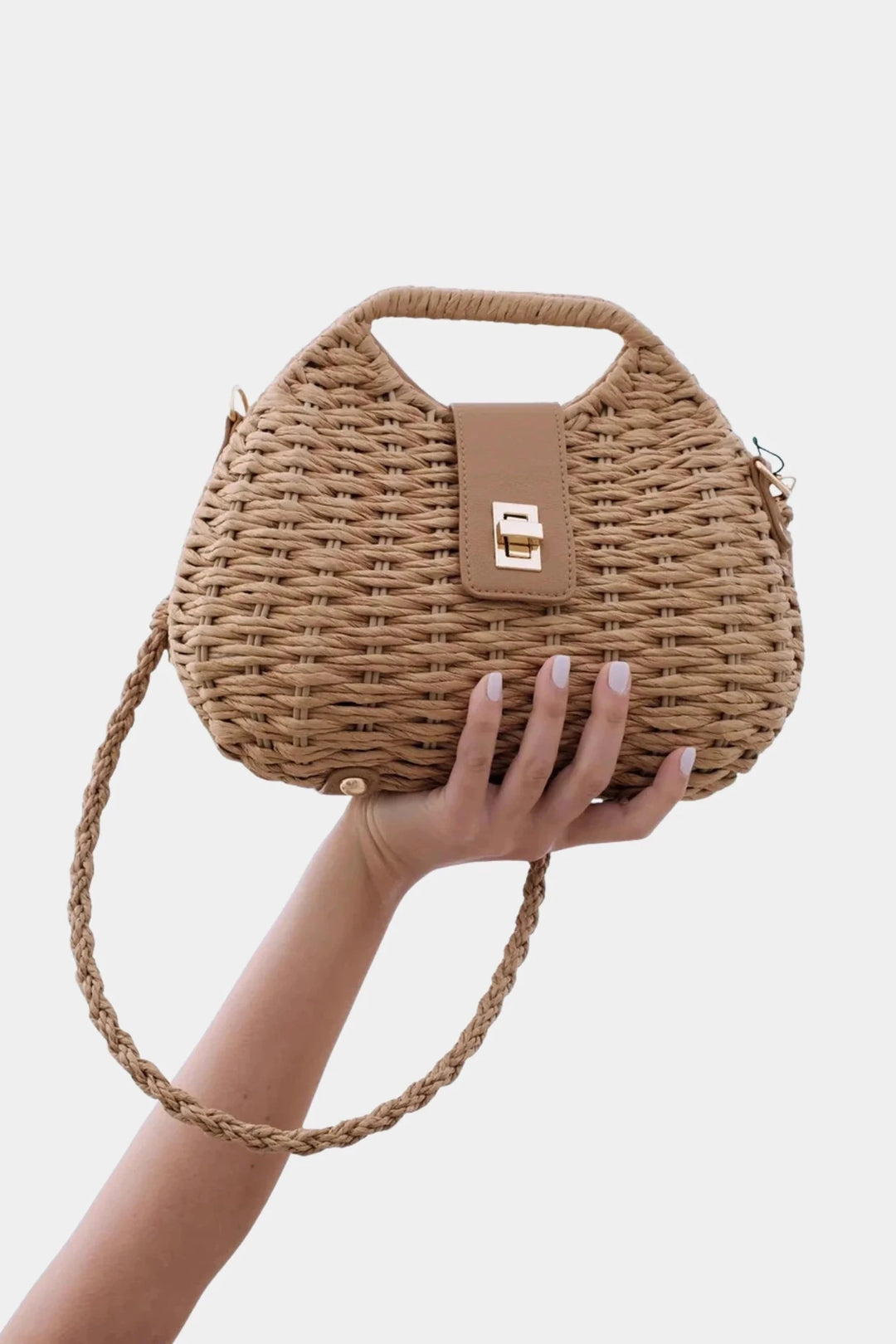 Woven Straw Crossbody Bag - Lush Lemon - Women's Accessories - BC Bags - 2638KH