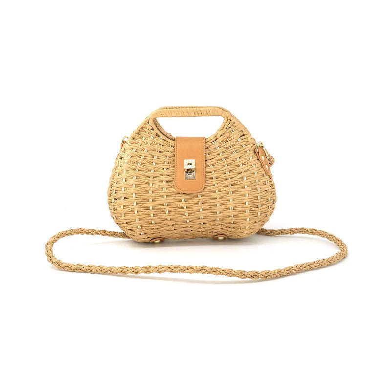 Woven Straw Crossbody Bag - Lush Lemon - Women's Accessories - BC Bags - 2638KH