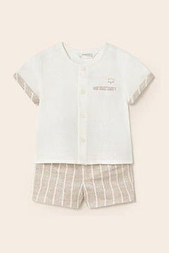 2 PC Boys Linen Outfit - Lush Lemon - Children&