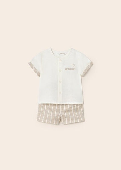 2 PC Boys Linen Outfit - Lush Lemon - Children's Clothing - Mayoral - 11920