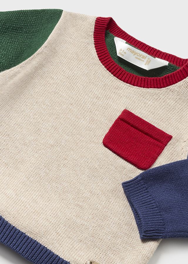 2 Piece Boys Knit Infant Set Colorblock - Lush Lemon - Children's Clothing - Mayoral - 8445865041478