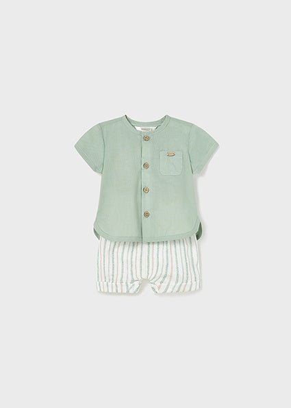 2 Piece Boys Linen Outfit - Lush Lemon - Children's Clothing - Mayoral - 8445445792776