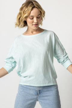 3/4 Sleeve Boatneck Doleman - Lush Lemon - Women&