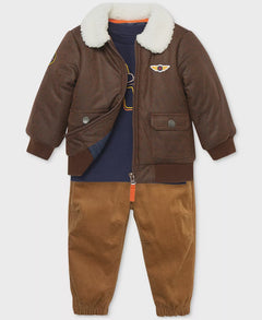 Aviator 3 Pc Jacket Set - Lush Lemon - Children&