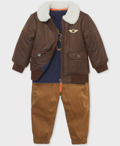 Aviator 3 Pc Jacket Set - Lush Lemon - Children's Clothing - Little Me - 745644969275