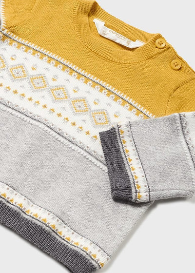 Baby Jacquard Sweater - Lush Lemon - Children's Clothing - Mayoral - 8445865034128