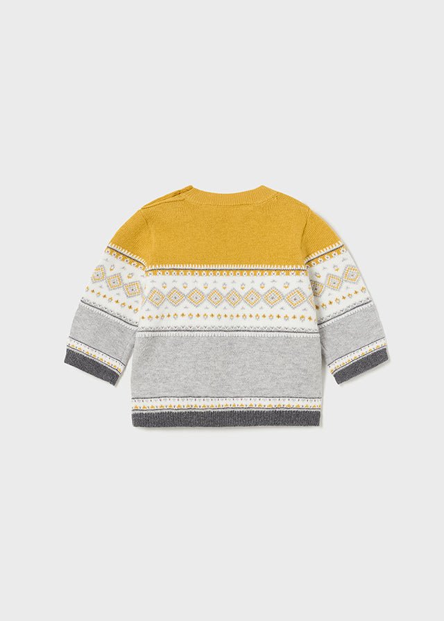 Baby Jacquard Sweater - Lush Lemon - Children's Clothing - Mayoral - 8445865034128
