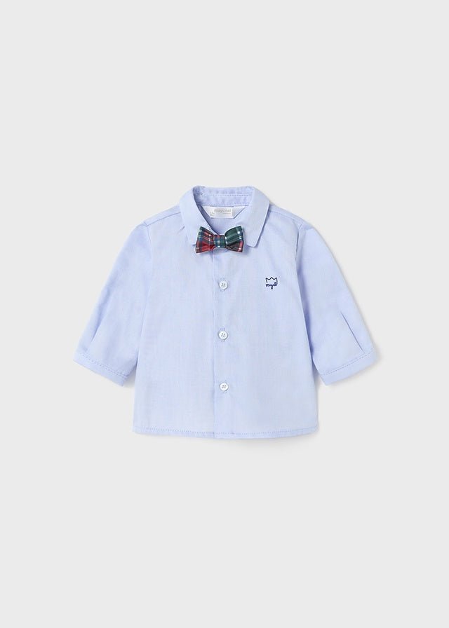 Basic Button Up W/Bowtie Infant - Lush Lemon - Children's Clothing - Mayoral - 8445865031110