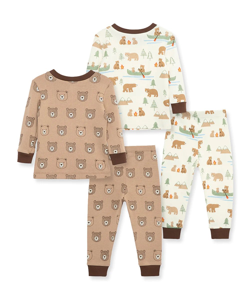 Bear 4Pc Pajama Set - Lush Lemon - Children's Clothing - Little Me - 745644958705