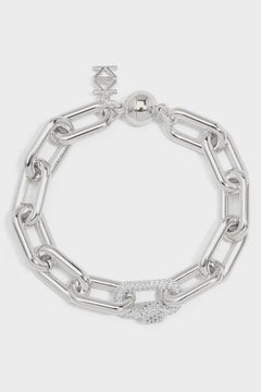 Cable Link Bracelet W/Crystal Link - Lush Lemon - Women&