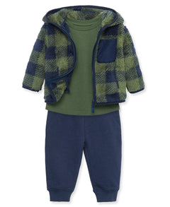 Check 3Pc Sherpa Set - Lush Lemon - Children&