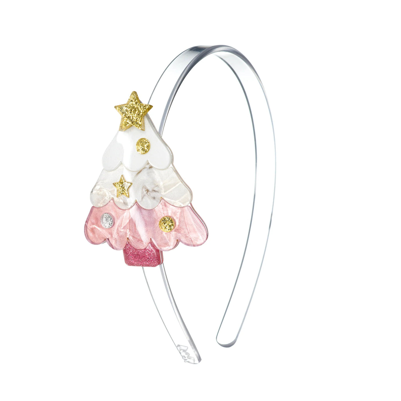 Christmas Tree Pink Pearlized Headband - Lush Lemon - Children's Accessories - Lilies & Roses - 24532453