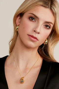 Chunky Crescent Drop Earring - Lush Lemon - Women&