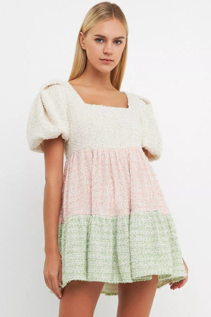 english factory tweed mini dress English Factory