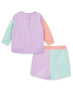 Colorblock Active Short Set - Lush Lemon - Children&
