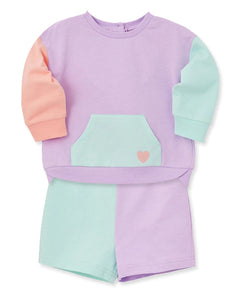 Colorblock Active Short Set - Lush Lemon - Children&