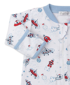 Cosmic Space Zipper Footie - Lush Lemon - Children&