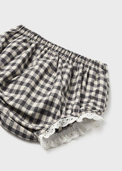 Cotton Gingham Dress W/Bloomers