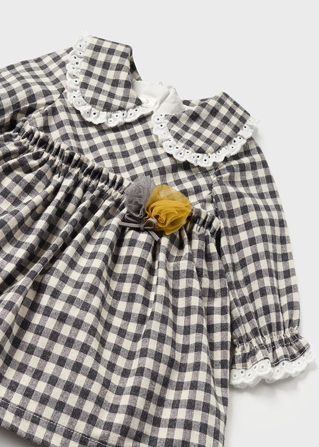 Cotton Gingham Dress W/Bloomers