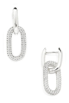 Crystal Link Drop Earring