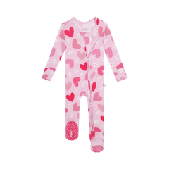 Daisy Love Footie Zippered One Piece - Lush Lemon - Posh Peanut - 196137316821
