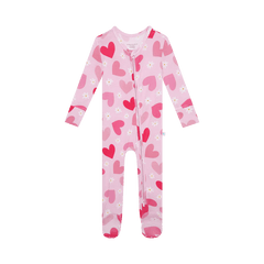 Daisy Love Footie Zippered One Piece - Lush Lemon - Posh Peanut - 196137316821