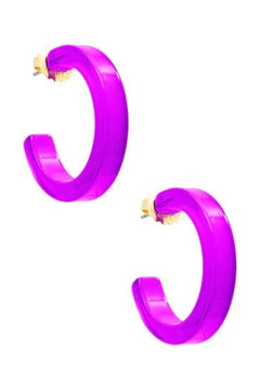 Daphne Open Hoop Earring - Lush Lemon - Women&