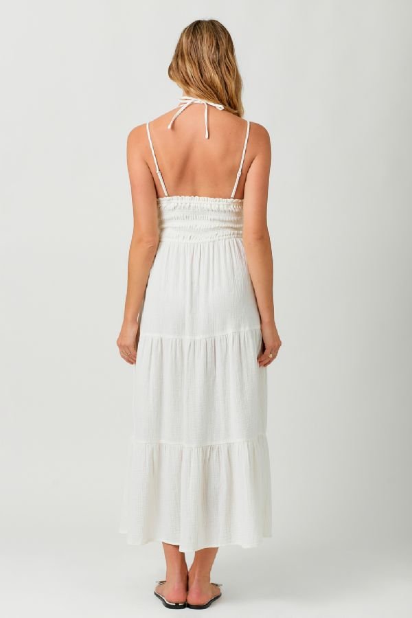 Embroidered Long Tiered Dress Embroidered Long Tiered Dress
