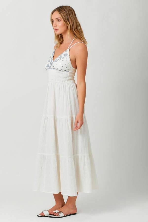 Embroidered Long Tiered Dress Embroidered Long Tiered Dress
