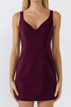 Sweetheart Neck Fitted Mini Dress
