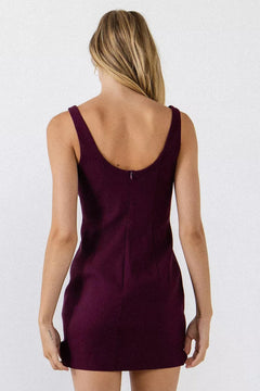 Sweetheart Neck Fitted Mini Dress
