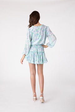 Freya Dress Paint Lite Blue - Lush Lemon - Women&