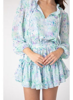 Freya Dress Paint Lite Blue - Lush Lemon - Women&