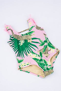 Fringe Back 1PC Swimsuit - Lush Lemon - Children&