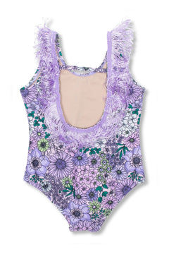 Fringe Back 1PC Swimsuit - Lush Lemon - Children&