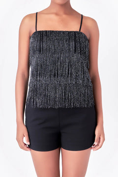 Fringe Tiered Top - Lush Lemon - Women&