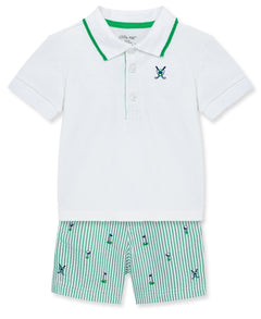 Golf Polo Short Set - Lush Lemon - Children&