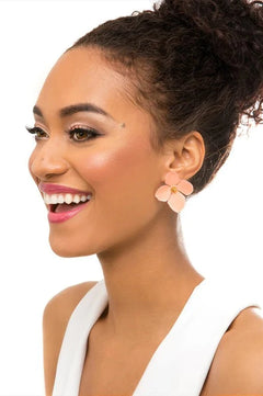 Greta Flower Stud Earring - Lush Lemon - Women&