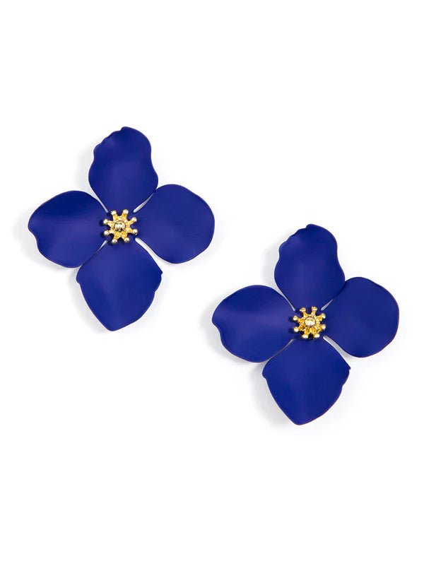 Greta Earrings in Navy Greta Earrings in Navy
