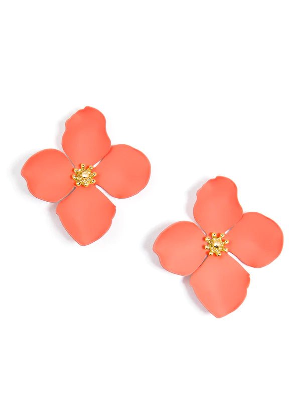 Greta Flower Stud Earring - Lush Lemon - Women's Accessories - Zenzii - 260226024