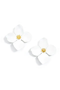 Greta Flower Stud Earring - Lush Lemon - Women&