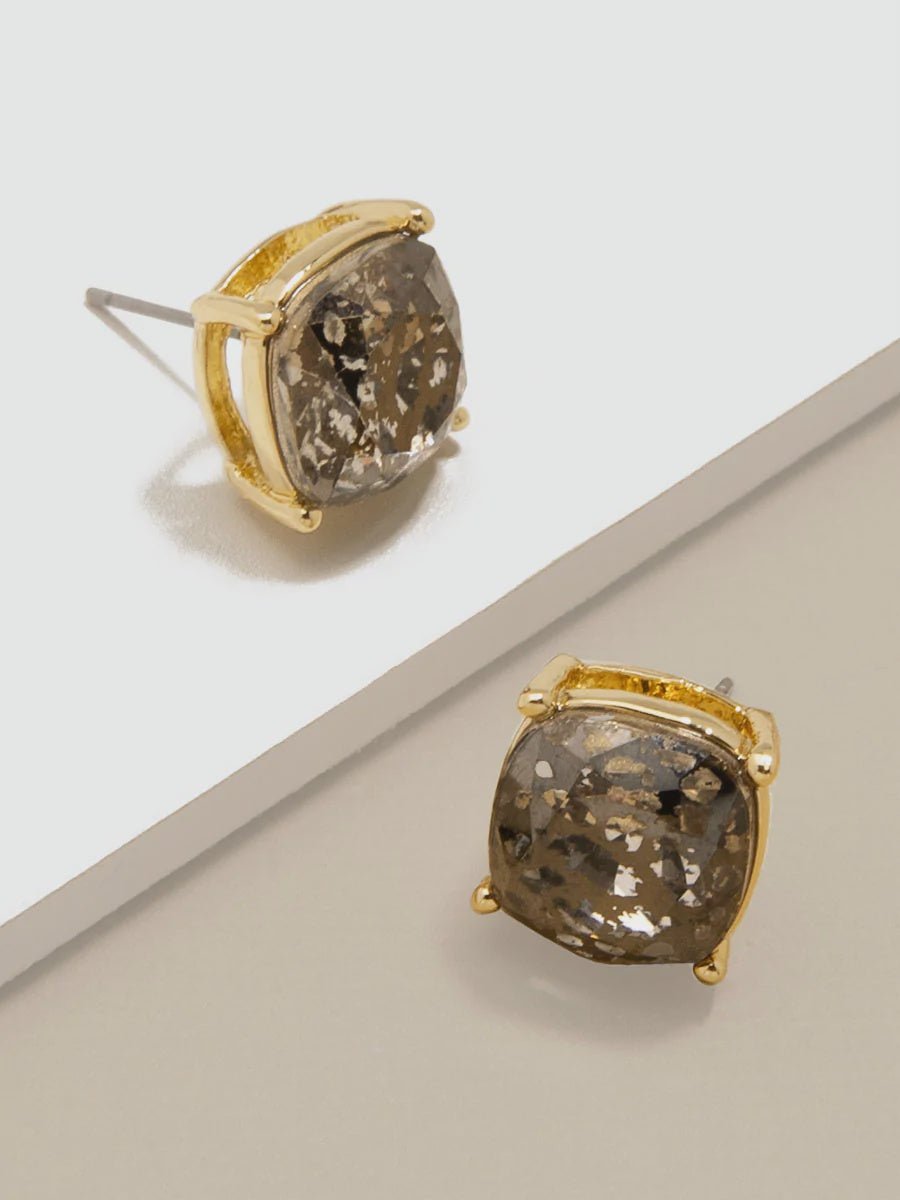 Iridescent Crystal Stuf Earring - Lush Lemon - Women's Accessories - Zenzii - 11612