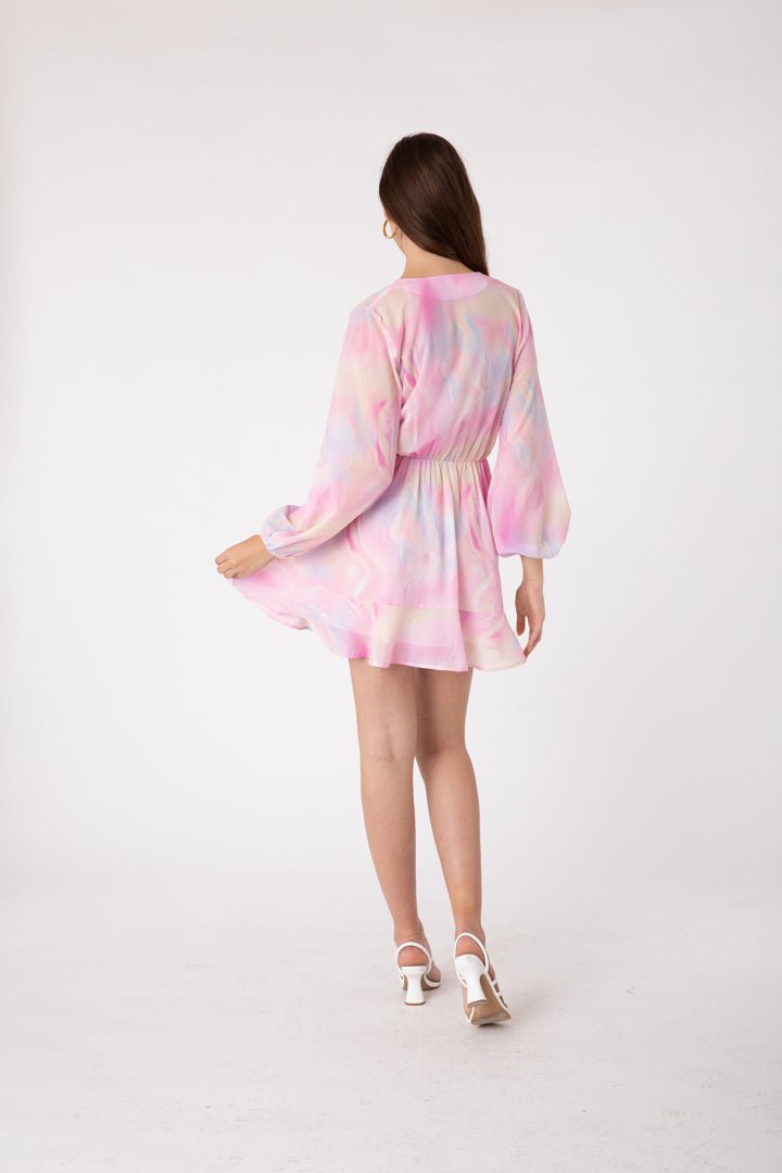Isla Dress Pink Aurora - Lush Lemon - Women's Clothing - Sincerely Ours - 12824