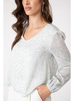 Jordana Top Mint Python - Lush Lemon - Women&